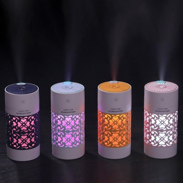 

250ml lucky cup humidifier mini car humidifier usb ultrasonic nebulizer deskhumidifier portable air purifier colorful lights