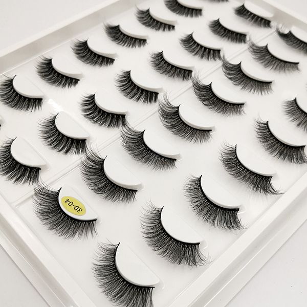 

handmade reusable fake lashes set 16 pairs natural thick false eyelashes extensions soft & vivid eye makeup accessories dhl free