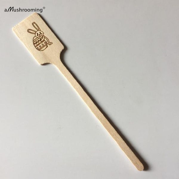 

x100 wooden stirrers easter egg favors cocktail coffee stir sticks custom swizzle sticks with personalized easter party