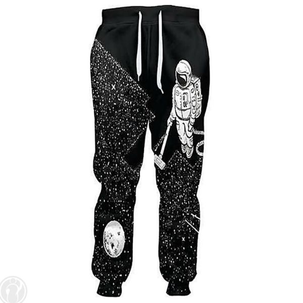 

mens jogger pants sports pants winter europe and the united states tide 3d van gogh rope men's pants fashion mens designer new 2019 win, Black