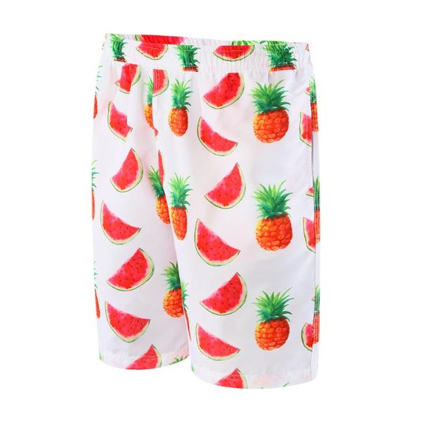

men's shorts beach pants elastic waist autumn style harajuku wind watermelon pineapple sk0027, White;black