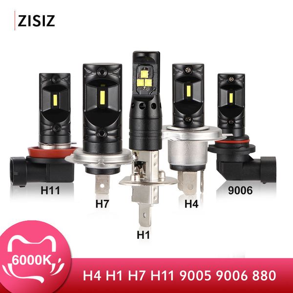 

mini 2pcs h1 led h7 h11 9005 9006 h4 5202 880 led bulb canbus car 100w 3200lm 6500k 24v head fog lamp auto light automotivo