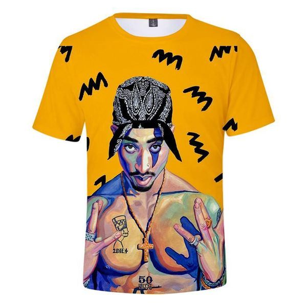 

дизайнерские футболки круглый вырез с коротким рукавом 3d принт homme clothing хип-хоп певица повседневная одежда 2pac мужские летние, White;black
