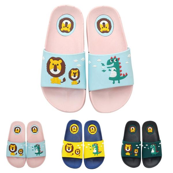 

summer toddler baby boys girls indoors cute cartoon sandals slippers shoes 2020 new flat with interior ladies girls slippers, Black;grey