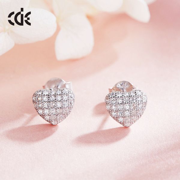 

wedding party silver s925 beaded pearl gift woman lady diamond jewelry earring for bride acting initiation graduation cde-104, Golden