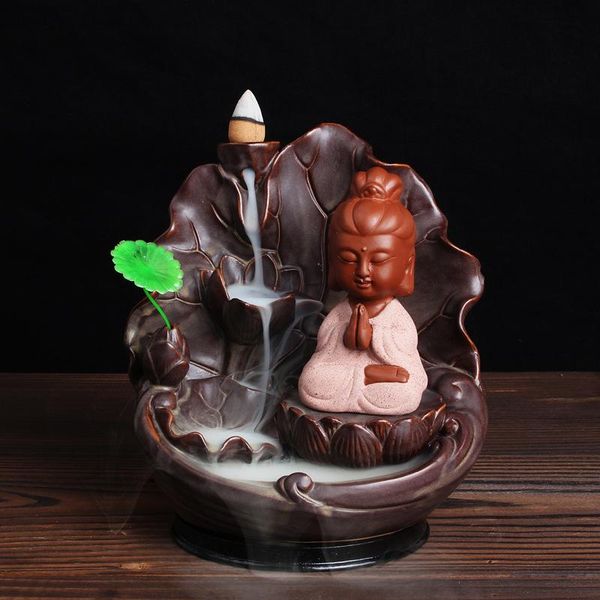 

ganesha backflow incense burner smoke waterfall incense burner holder ceramic furnace sticks censer home decor