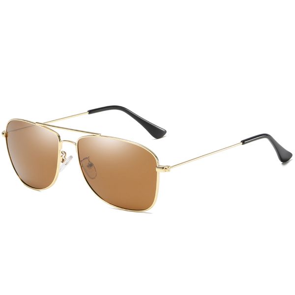 

men's and women's brand designer sunglasses men's and women's metal polarized sunglasses square anti-glare polarized dri, White;black