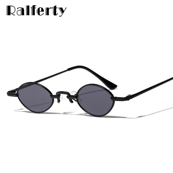 

ralferty ultra small frame солнцезащитные очки женские круглые ретро хип-хоп популярные очки мужской панк очки узкие металлические 2019 w187, White;black