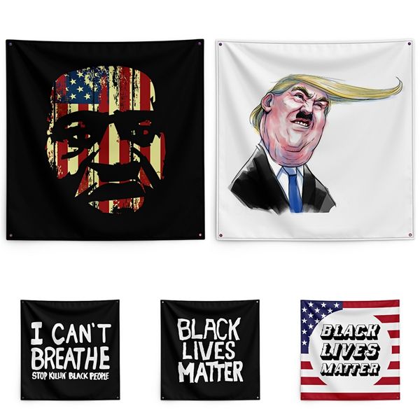 

george floyd printing tapestry black lives matter household wall banner black lives matter flag 150*150cm #qa76963