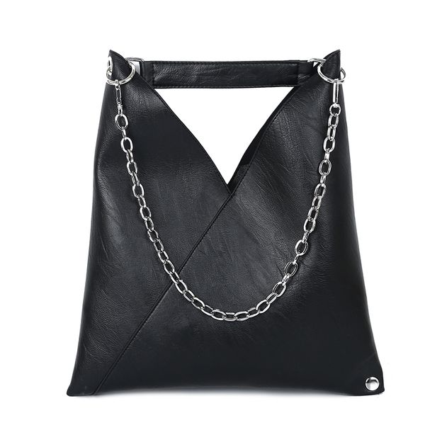 

fashion leather luxury handbags for women designer large capacity tote bag ladies shoulder bags black retro chain messenger bag