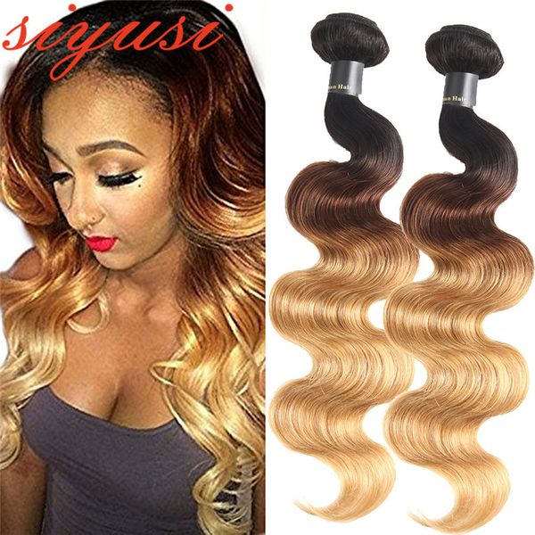1b 27 Ombre Body Wave Brazilian Hair Weave Bundles T1b 4 27 Human