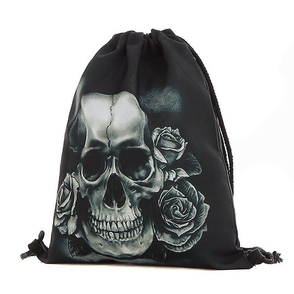 

sleeper #5001 halloween skull backpacks 3d printing bags drawstring pouch ing