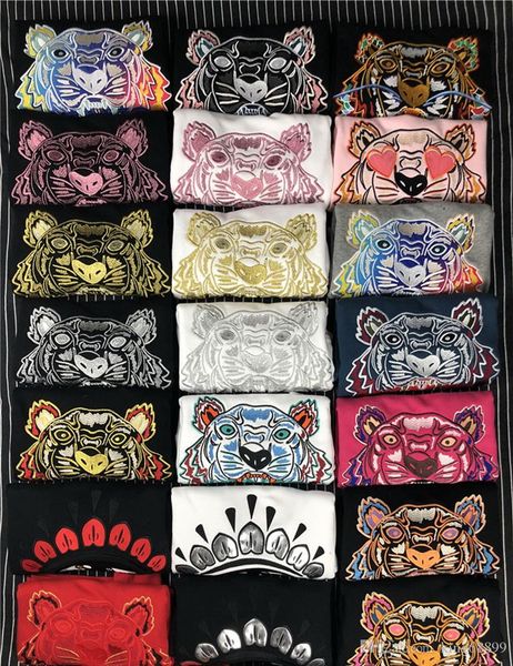 

tiger head sweater embroidered sweatshirts pullover jumpers shirts casual streetwear s-xxl kz 26 colors wholesale, Black