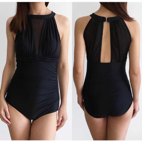 

tides brands luxurys designers mens foreign trade original swimsuit womens one-piece belly slimming gathered conservative european and ameri, White;black