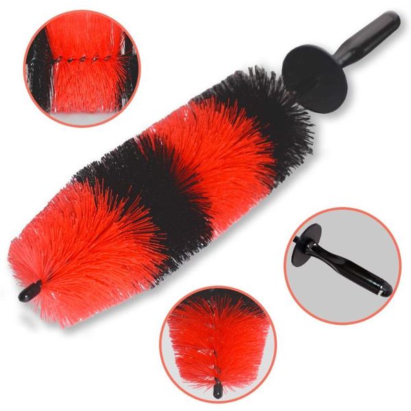 

car wheel rim cleaning brush long soft rim tire brush for motorcycles cleaning wheels rims