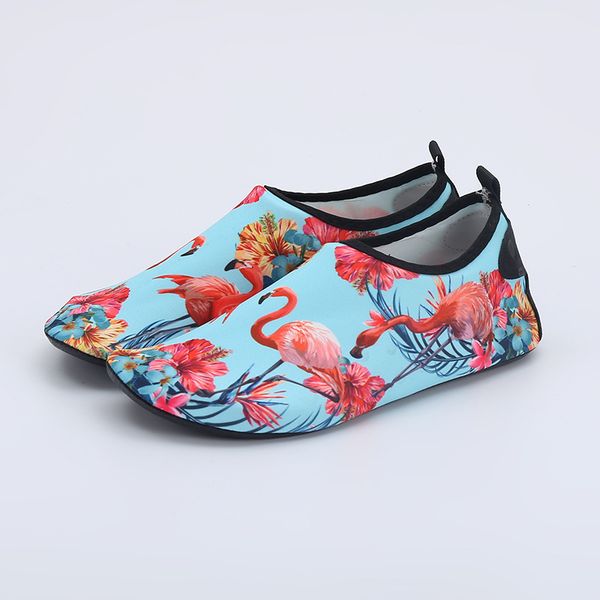 

summer flamingo water shoes men women swim shoes aqua beach shoes big plus size sneaker sea hombre pink blue gray, Black