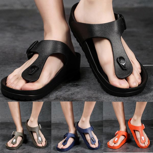

men's summer beach breathable shoes sandals male slipper flip-flops flat shoes, Black