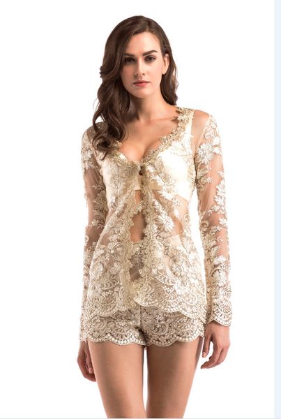 

fall embroidered long sleeve suit, White