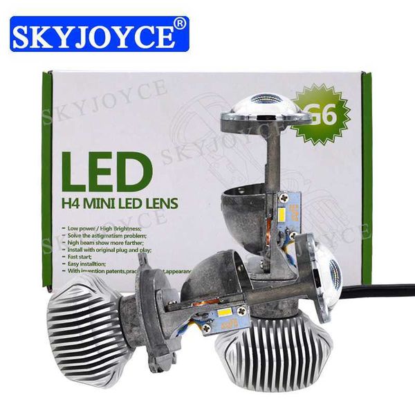 

skyjoyce 1 компл. 35*2 70 вт h4 мини светодиодный проектор объектив стайлинга автомобилей высокий ближний свет 12 в/24 в 5500 к белый plugpl