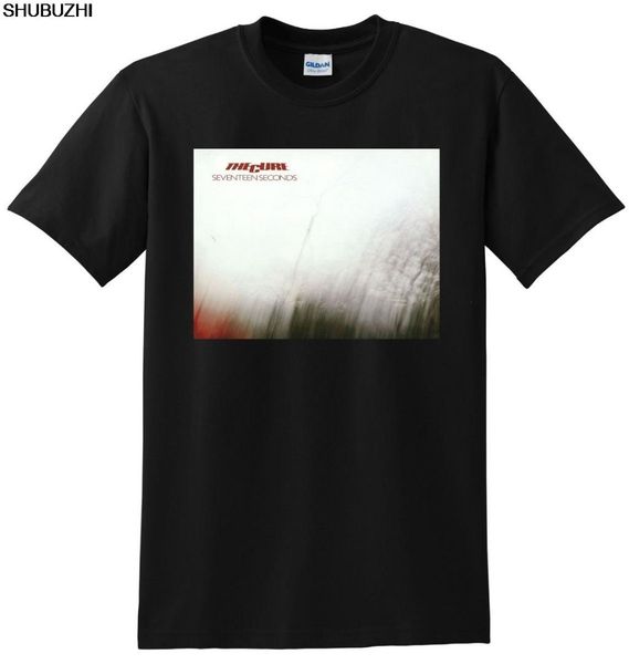 

the cure t shirt seventeen seconds vinyl cd cover men black cotton tshirt summer fashion male gift tee-shirt sbz4460, White;black