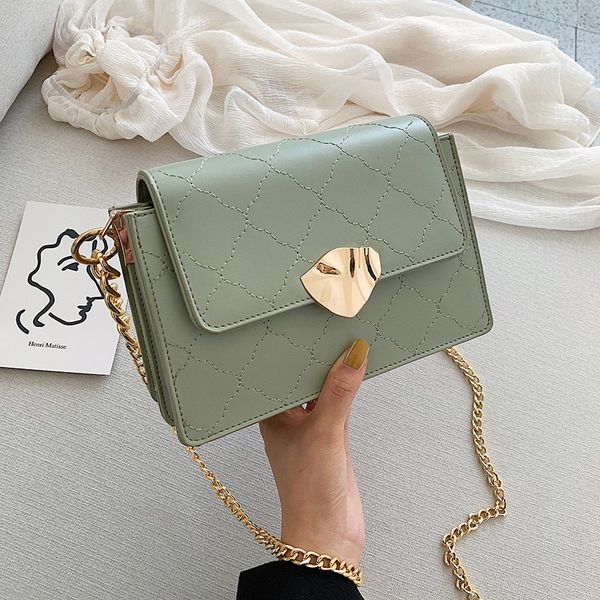 

jiulin new simple and fashionable small fragrant wind single shoulder slant ling gebao baitao chic chain square bag