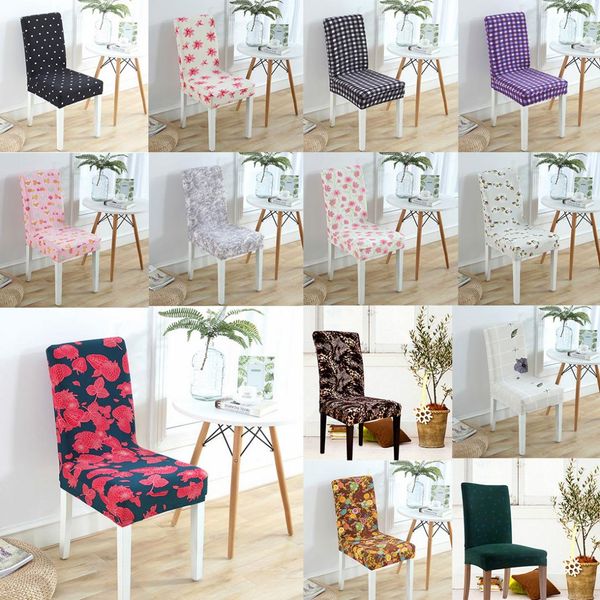 

flower elastic dining chair cover modern removable anti-dirty kitchen seat protector case stretch chair seat covers for banquet
