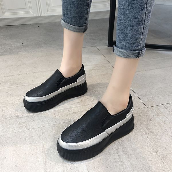 

height increasing shoes women chunky platform shoes winter flat for ladies loafers women black