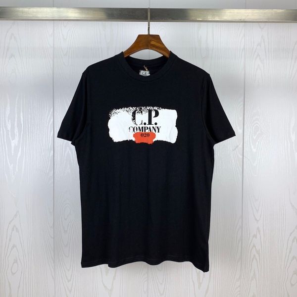 

мужской дизайнер t shrits c.p компания классические буквы печать print crew t-shirt cp company дышащий дизайнерскую одежду # 8220, White;black