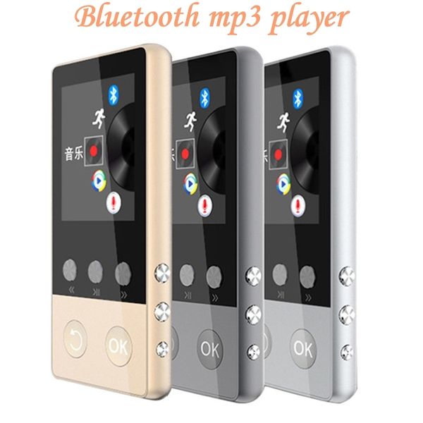 

2019 alloy bluetooth mp4 player 8gb can support tf card with fm radio pedometer recorder e-book video music player
