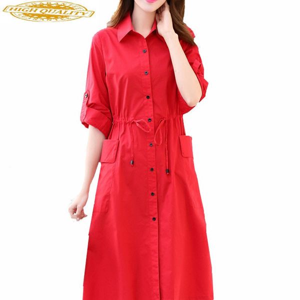 

red slim women trench coat para as mulheres 2020 women's spring autumn trench female causal tunique longue coats wxf114, Tan;black