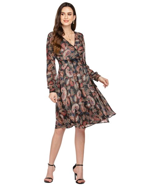 

summer womens new chiffon printed dress for women casual dresses sundress, Black;gray