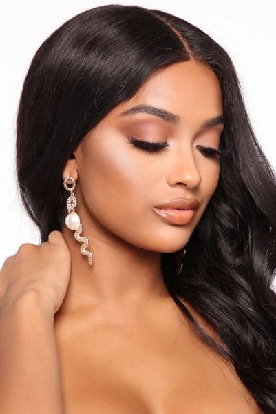 

европейский и американский новый ретро простой личность змея shaped pearl длинные серьги смешивать и сочетать модные аксессуары женский, Silver