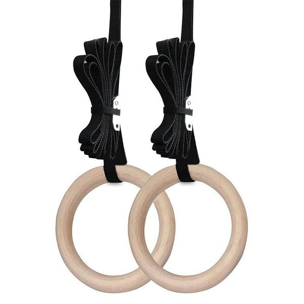 

gymnastic rings olympic gym rings with heavy duty adjustable straps wooden gym for pull ups and dips