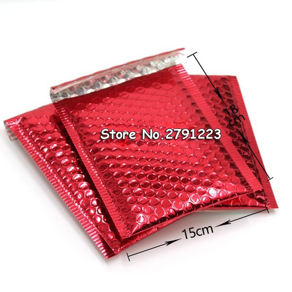 

50pcs/lot 15*18cm red poly bubble mailer envelopes aluminum foil bubble envelope bag 50pcs/lot