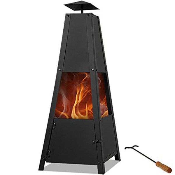 

chiminea tower shape fireplace garden fire stove