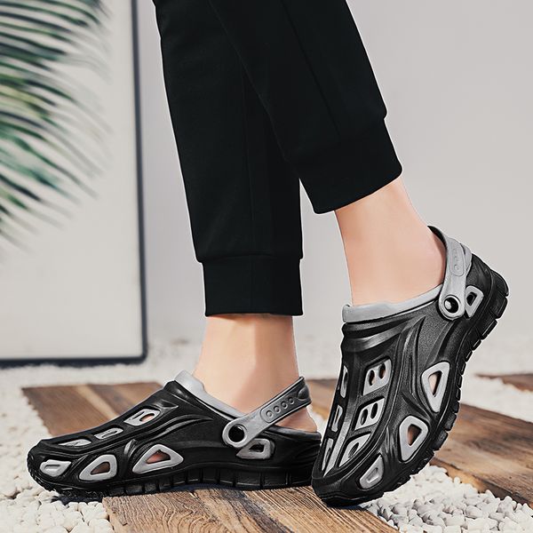 

2020 summer new couple sandals hole shoes slippers hole garden shoes breathable breathable quick-drying sandals
