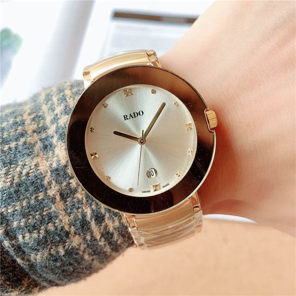 

2020 trend new female watch fashion temperament wild authentic watch steel belt quartz female watch, Slivery;brown