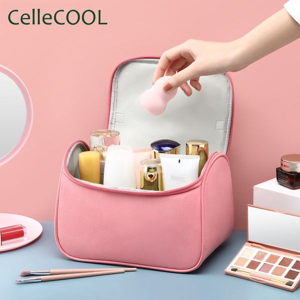

travel pu portable cosmetic bag ladies multifunctional large capacity wash storage bag