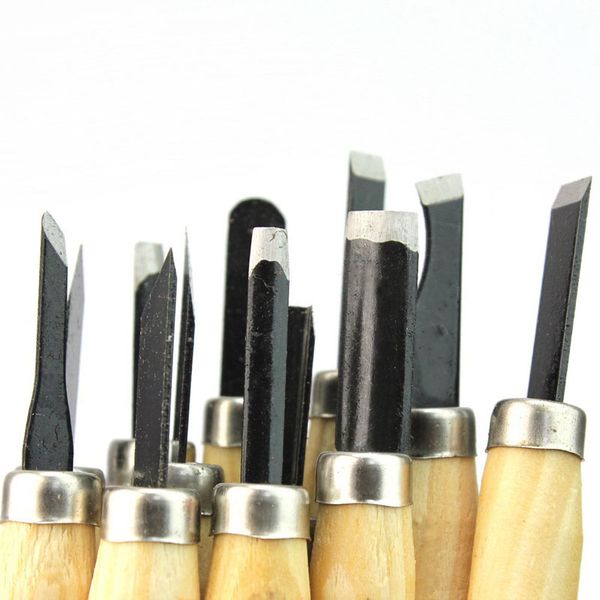 

newly 12 chisels sculpting wood carving gouges crafts crafts sculpture va88