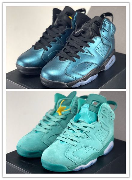 

with box 2020 new light blue green 6s vi men basketball shoes outdoor sports trainers fashion sneakers good quality size 40-47