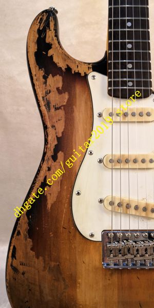 

st 6 string deluxe series masterbuilt eric johnson relic electric guitar 2 color sunburst in stock