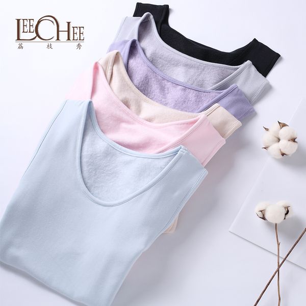 

leechee new-style velvet silk vest underwear with warm inner layer in winter and close-fitting comfort of mulberry silk y029, Black;pink