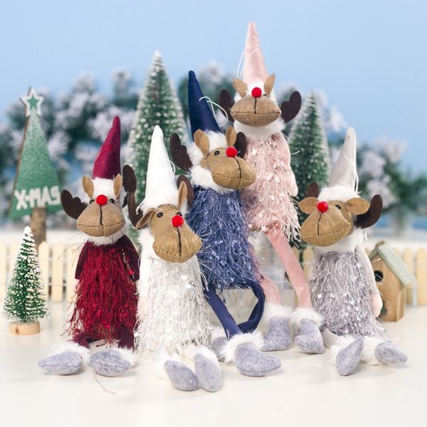 

christmas angel plush pendant elk christmas decor for home tree ornaments xmas gifts