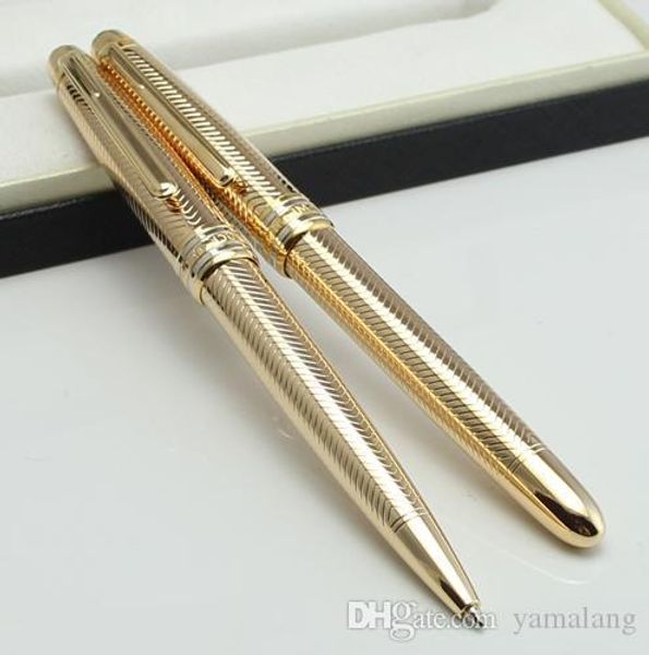 

luxury mt #163 meistprice gold rollerball pen fountain pen with stationery school office supplies writing ballpoint pen gifts pens @yamalang, Blue;orange