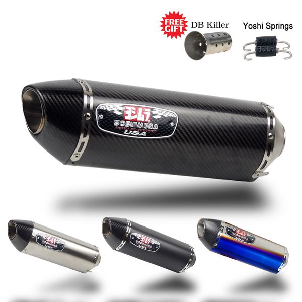 

51mm universal motorcycle exhaust muffler yoshimura exhaust db killer escape moto for cbr1000 tmax530 pcx gsxr k7 k8 r1 r6