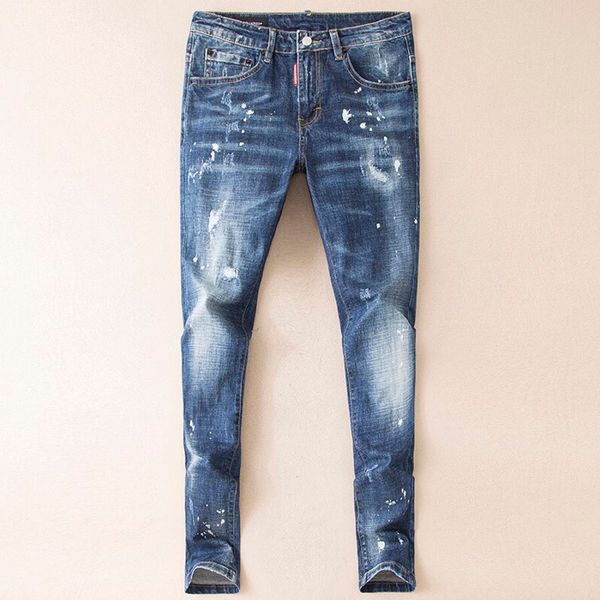 

Ripped lim hole men de igner traight motorcycle biker jean cau al denim lim pant men a153 d2 d quared2 d quared 2 d q