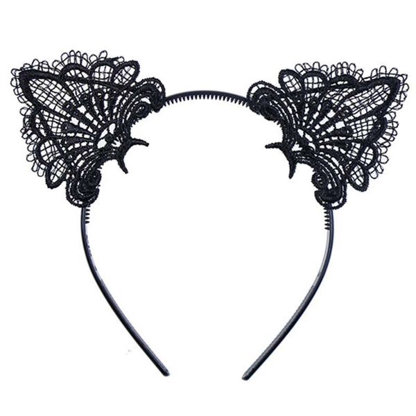 

lace cat animal ear headband kitten halloween hair band accessory costume masquerade props headband