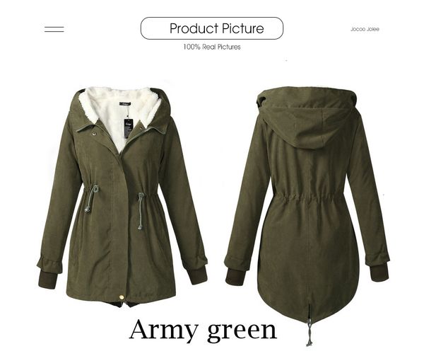 

women winter coat woman coats with winter fur hooded women parkas coats female polyester outwear plus size 4xl casual warm jackets coats, Black