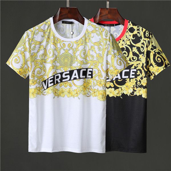 

2020 leisure t shirts mens clothing women summer casual t shirts cotton letter fashion short sleeve medusa t shirts, White;black