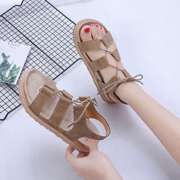 

all-match мода женская обувь 2020 женский сандал flat sandals четкие heels med ladies flower summer medium comfort блок, Black